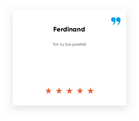 Review Ferdinand ***** "Tot nu toe positief."