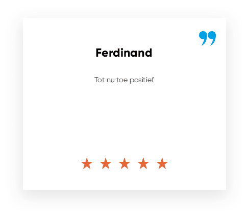 Review Ferdinand ***** "Tot nu toe positief."